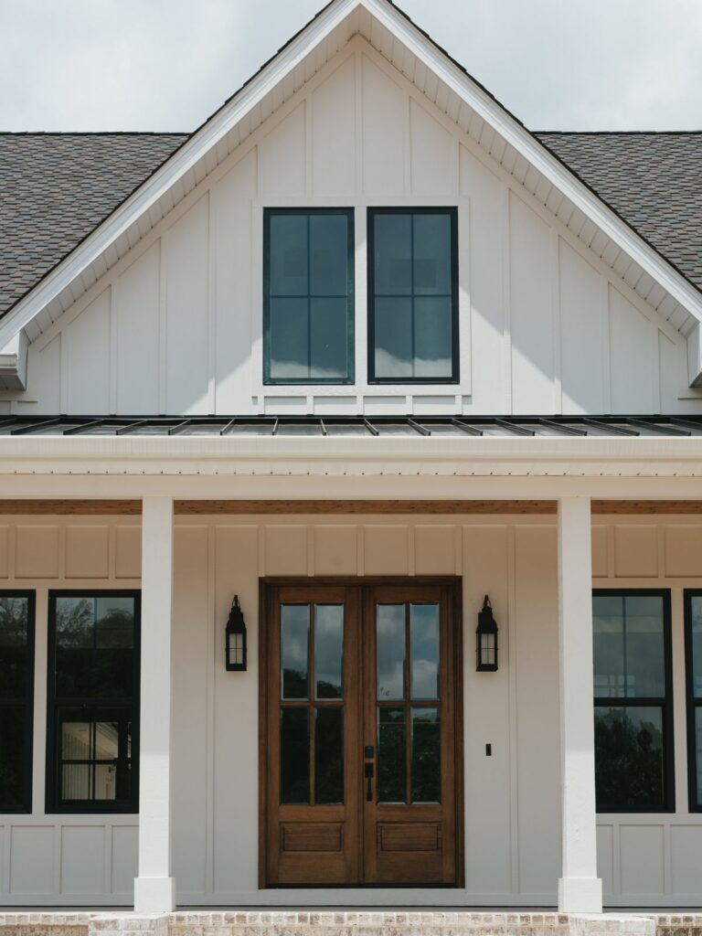 modern farmhouse exterior white 
